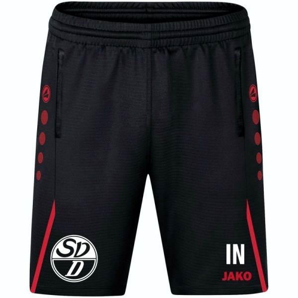 SV Donaustauf Jako Trainingsshort Challenge schwarz/rot Gr. M