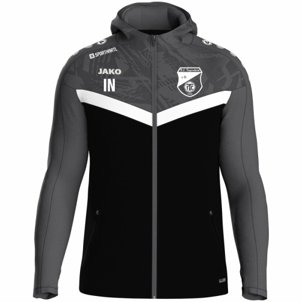 FC Tegernheim Jako Kapuzenjacke  schwarz/anthrazit Gr. XL